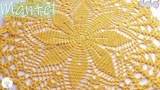 Mantel carpeta tejido a crochet PARTE I [upl. by Idnim]