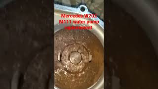 Mercedes W202 water pump replacement Full video on the channel [upl. by Yllaw]