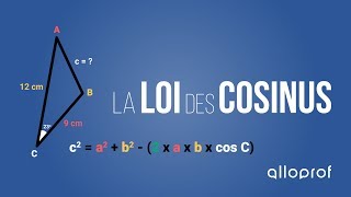 La loi des cosinus  Mathématiques  Alloprof [upl. by Budde]