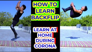 HOW TO LEARN BACKFLIP AT HOME [upl. by Anikehs460]