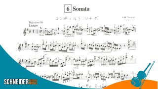 Sonata in E Minor  Largo   F Veracini  Violin Sheet Music  Suzuki Book Violin [upl. by Averi]