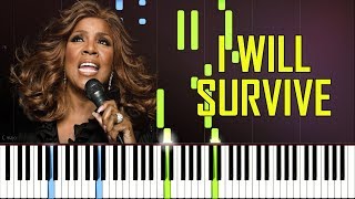 I Will Survive  Gloria Gaynor Synthesia Piano Tutorial [upl. by Gobert]