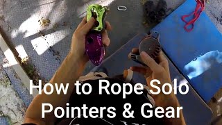 How to Rope Solo Pointers Gear and taking lead falls with GriGri and Wild Country Revo [upl. by Latrena944]