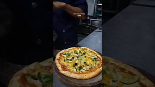 VEGETABLE PIZZA 🍕 pizza pizzalover pizzarecipe trending shorts youtubeshorts chef song [upl. by Turk]