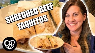 COOKING SHREDDED BEEF TAQUITOS  FLAUTAS  EASY ROLLED TACO RECIPE FOR YOUR FAMILY  COOK WITH ME [upl. by Ogawa]