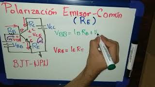 Análisis de Polarización del Transistor BJTNPN por EmisorComún [upl. by Dyanna]