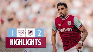 West Ham 12 Aston Villa  Premier League Highlights [upl. by Minier]