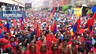 La foule répond à lappel de lAlliance du Changement à Curepipe [upl. by Atilal]