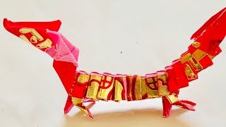 Red packet dragon  Chinese Zodiac 2024 CNY DIY  Chinese New Year Decoration Ideas CNY Crafts 2024 [upl. by Christiana840]