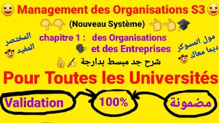 Management des Organisations S3  Cours Résumé MixChapitre 1 Pour Toutes les Universités au Maroc [upl. by Nitsua360]