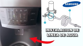 COMO INSTALAR SUMINISTRO DE AGUA  REFRIGERADOR SAMSUNG RS26DDAPN RS26DDARS [upl. by Ahseenal165]