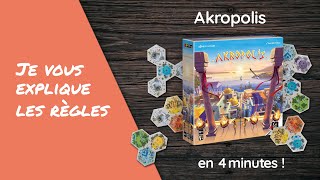 Je vous explique les règles du jeu AKROPOLIS en moins de 4 minutes [upl. by Mozza]