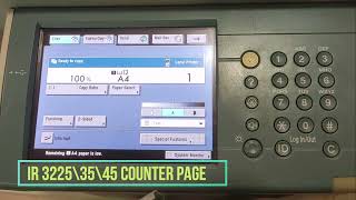 How To Take Canon IR 32253545 Counter Page  canon ir3225 Reading sheet [upl. by Nilya]