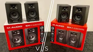 MAudio BX3 and BX4 Multimedia Reference Monitor Speakers Review [upl. by Notxed]