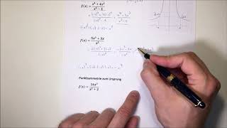 einfache Symmetrie bei gebrochenrationalen Funktionen rechnerisch ausführliche Erklärung [upl. by Dronel]