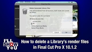 How to delete a Librarys render files in Final Cut Pro X 1012 [upl. by Koerner336]