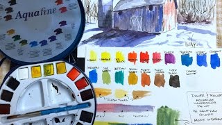 Daler Rowney Aquafine Watercolors  Review and Demo [upl. by Howenstein]