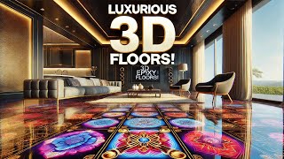 Luxurious 3D Epoxy Floors 2024  Modern amp Stylish Flooring Ideas [upl. by Aicnerolf]