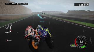 MotoGP 17 Gameplay  Aragon Wet Race  Valentino Rossi  From last to [upl. by Ardnossak]