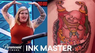 Story Rich Detail  Asian Deities Elimination Tattoo  Ink Master Shop Wars Season 9 [upl. by Anierdna386]