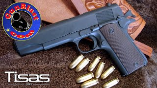 Tisas 1911 A1 quotUS Armyquot 45 WG WWIIStyle 45 ACP SemiAuto Pistol  Gunblastcom [upl. by Yltsew]