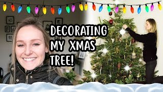 DECORATING MY CHRISTMAS TREE  XMAS VLOG [upl. by Enivid654]