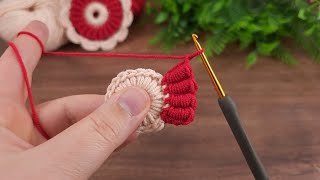 the easiest crochet spiral pattern flower model crochet knitting [upl. by Adiehsar]