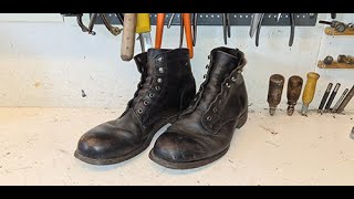 Leather resole Wolverine 1000 mile boots [upl. by Archle627]