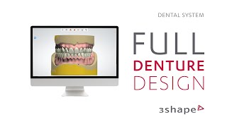 3Shape Dental System  Full denture design [upl. by Burkle]