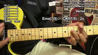 How To Play WHATS GOING ON Marvin Gaye Guitar Lesson Motown EricBlackmonGuitar [upl. by Ballard]