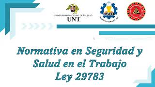 ACTUALIZACIÓN DE LA NORMATIVA EN SEGURIDAD Y SALUD EN EL TRABAJO  LEY 29783 [upl. by Nadda895]