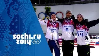 Mens Biathlon Golds Inc The Fourcade Legacy Continues  Sochi Olympic Champions [upl. by Itsud]