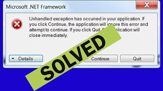 Fix ‘Unhandled Exception has Occurred in your Application’ Error on Windows [upl. by Osithe]