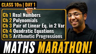 Class 10th Maths Marathon  CH 1 to CH 5 🔥  Shobhit Nirwan [upl. by Jerri435]