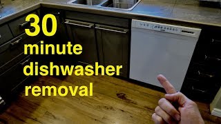 How to Save Money ● 30 Minute DIY Dishwasher Removal  not that hard [upl. by Ecinerev67]