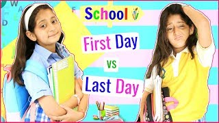 SCHOOL Life  FIRST Day vs LAST Day   Fun Sketch RolePlay Anaysa MyMissAnand [upl. by Llevad]