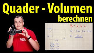 Quader  Volumen berechnen  Lehrerschmidt [upl. by Emyle]