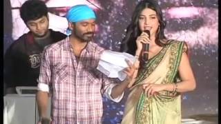 dhanush and sruti hasan singing melodious song composed by anirudh [upl. by Behah149]