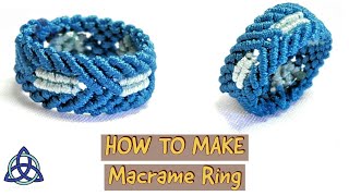 How to Make Macrame Ring  DIY EASY Ring [upl. by Anoval974]