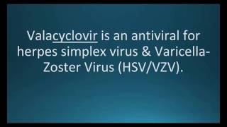 How to pronounce valacyclovir Valtrex Memorizing Pharmacology Flashcard [upl. by Narut]