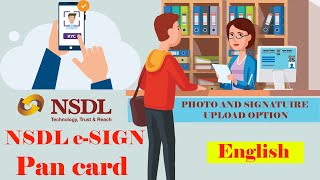 NSDL eSIGN Pan card application process  English [upl. by Louanne]