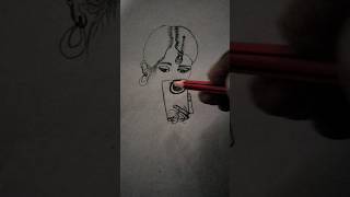 Girl beautiful pencil drawing short trending shortsfeed viral [upl. by Nadual]