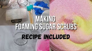 Making Foaming Sugar ScrubsRecipe Included [upl. by Akenom]