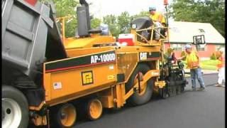 Cat® AP1000D Asphalt Paver in Action [upl. by Tarr522]