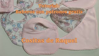 Tutorial Baberos de bebé con patrones gratuitosCositas de Raquel [upl. by Ylevol]