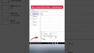 How to restart cpu up time  fully shutdown  restart cpu up time in windows 10 shorts cpu [upl. by Launcelot]