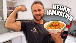 VEGAN JAMBALAYA  EASY ONE POT MEAL [upl. by Erolyat230]