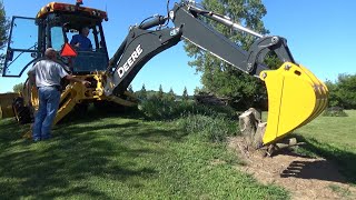 John Deere 310 SL backhoe First time use  115 [upl. by Vinnie]