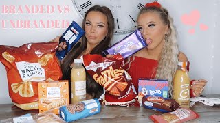 Branded VS Unbranded Twin Food Challenge  Immie and Kirra [upl. by Nnaegroeg]