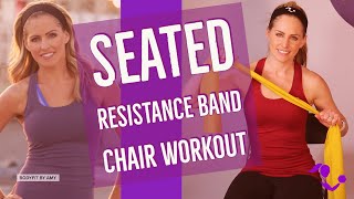 10 Minute BodySit Seated Resistance Band Workout At Home Chair Workout Using a Resistance Band [upl. by Hsenid123]